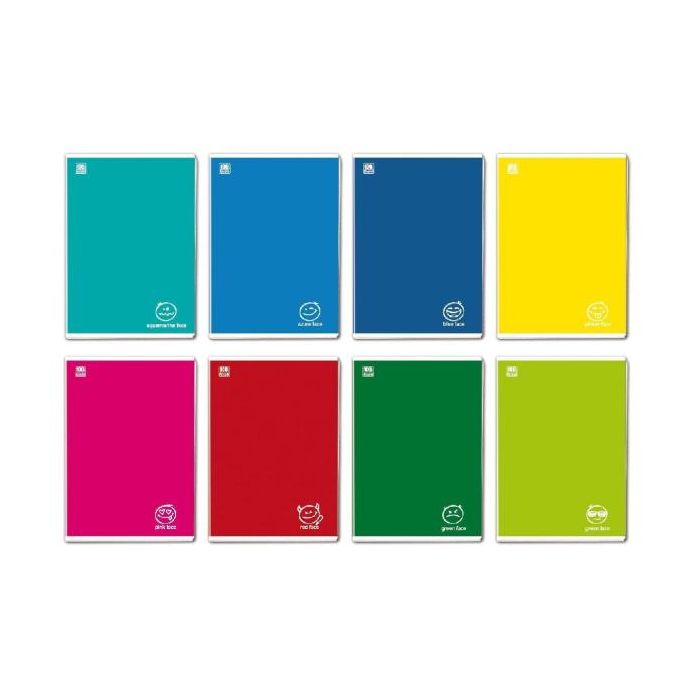Maxi quaderno Blasetti Colorface A4 colori assortiti 100 g conf. 10 pezzi rigatura B - 5906 main product photo