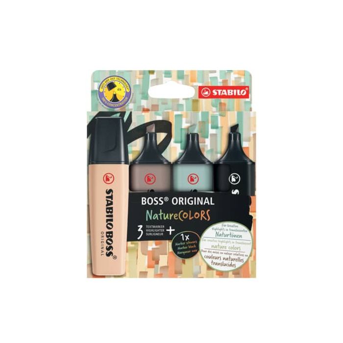 Evidenziatori Stabilo Boss Nature Colors - conf. 4 colori 70/4-2-5 main product photo