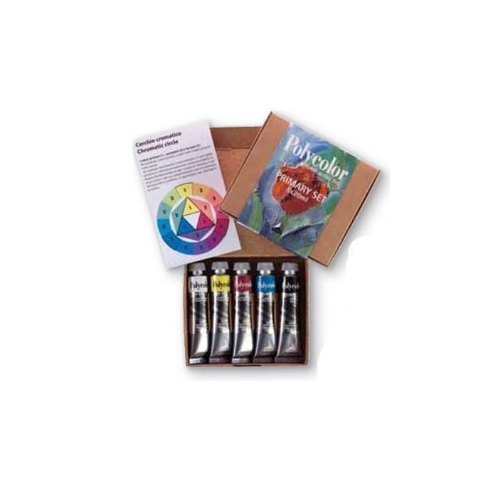 Colori vinilici fini Maimeri Polycolor in tubetto 20 ml - conf. da 5 colori assortiti - M1298049 main product photo