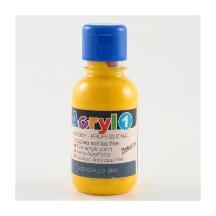 Colore acrilico Primo in bottiglia PET con tappo dosatore 75 ml giallo oro - 420TA75220 main product photo