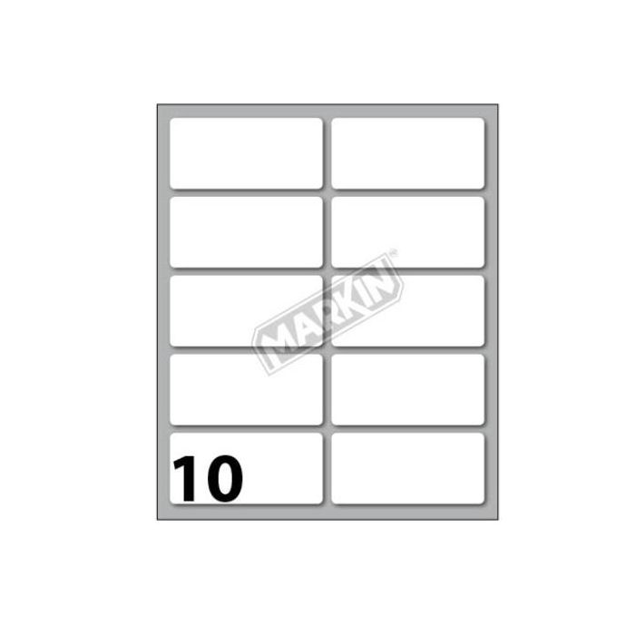 Etichette bianche permanenti Markin Copiatabu 56x26 mm - conf. 10 blister da 10 ff A4 - X11040 main product photo