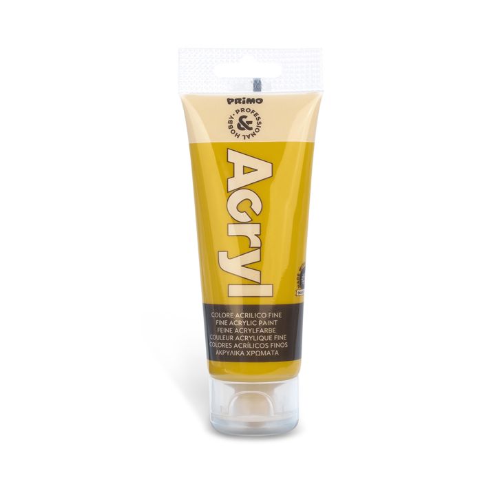 Colore acrilico Primo in bottiglia PET con tappo dosatore 75 ml giallo ocra - 420TA75270 main product photo