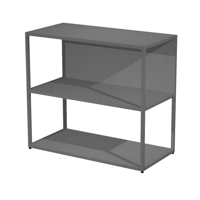 Libreria a giorno bassa 90x44xH.80 cm struttura metallo antracite Artexport Blade ripiani antracite - 270-AF+RP4-T main product photo