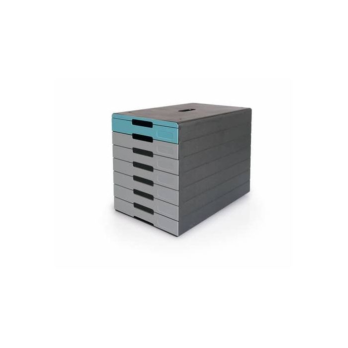 Cassettiera Durable Idealbox Pro 7 cassetti 250x365xH.322 mm blu 7763-07 main product photo