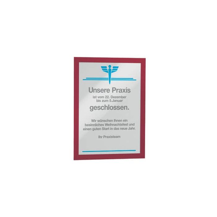 Cornice espositiva Durable Duraframe® A4 236x323 mm rosso 4882-03 main product photo