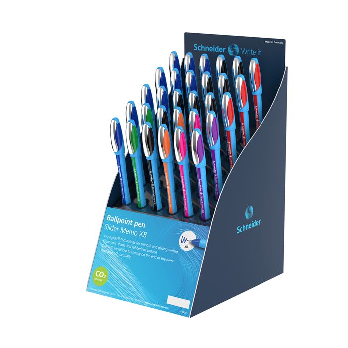 Penna a sfera Schneider Slider Memo XB espositore da 30 pezzi colori assortiti - P304042 main product photo