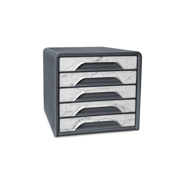 Cassettiera a 5 cassetti Cep 360x288xH.270 mm marmo grigio 1071111611 main product photo