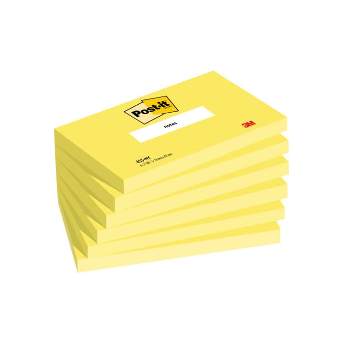 Foglietti Post-it® giallo 100 fogli/blocchetto conf. 6 pz 76x127 mm 7100296122 main product photo