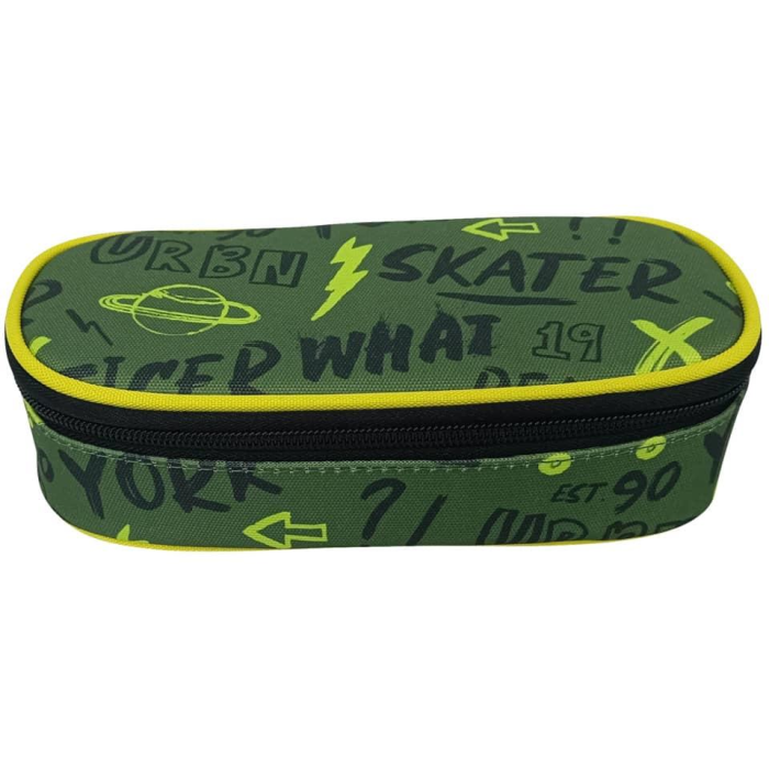 Astuccio con cerniera piccolo Donau 21x5,5x10,5 cm motivo New York verde 322131085 main product photo
