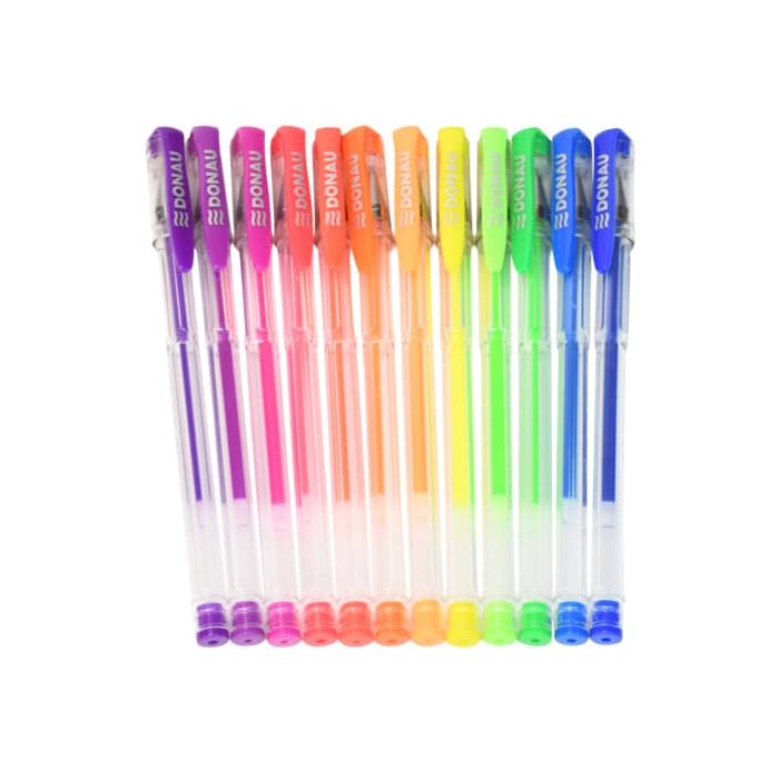 Set 12 penne gel Donau colori neon assortiti 322262 main product photo