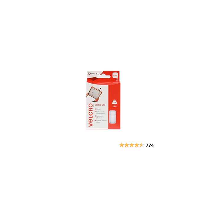 Velcro adesivo quadrato Brilla' in conf. da 4+4 pz 22x22 mm - VEL06559A main product photo
