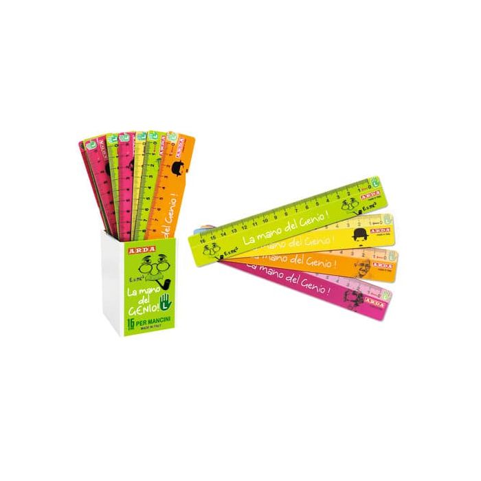 Righelli per mancini Arda 16 cm in conf. da 16 pezzi colori assortiti fluo 17DMANBAR main product photo