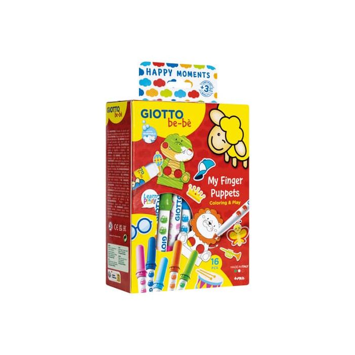 Gioco creativo Giotto Bebe' Happy Moments 28 x 16,5 x 7,5 cm My Finger Puppets F478500 main product photo