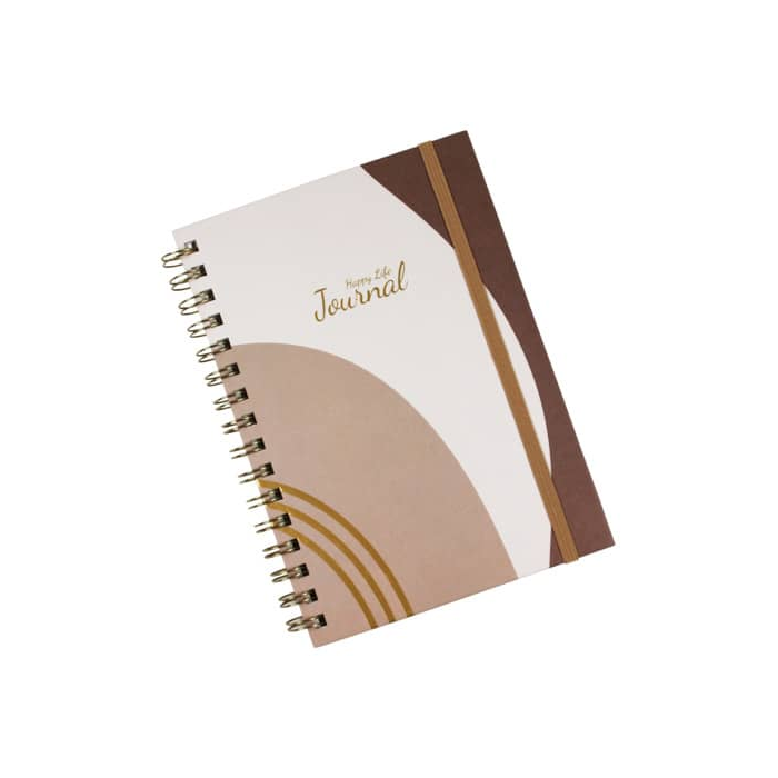 Quaderno a spirale A5 Donau Happy Life 100 fogli 80g/m² marrone 330362022 main product photo