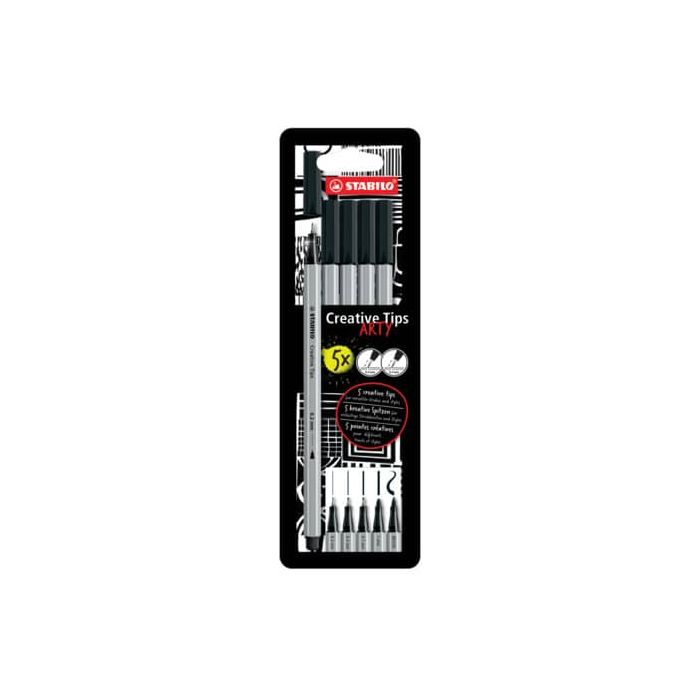 Stabilo Creative Tips - conf. 5 pz - nero 89/5-1-20 main product photo