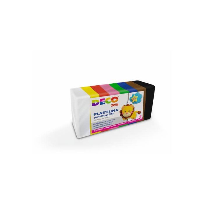 Plastilina Deco in panetto da 500 g - conf. da 10 colori assortiti - 07033 main product photo