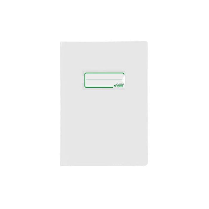 Copriquaderno A5 Favorit con portanome e salva angoli - laccato - PE180 - conf. da 24 - bianco - 400184659 main product photo