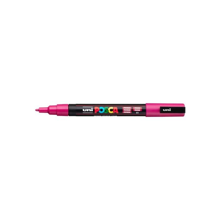 Marcatore a tempera Posca Uni-Ball punta tonda fine 1,3 mm fucsia PC3M-FUCSIA main product photo