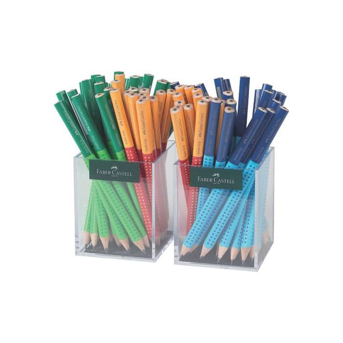 Barattoli da banco Faber-Castell Jumbo greep two tone in grafite - conf. 72 pz colori fusto assortiti - 111912 main product photo
