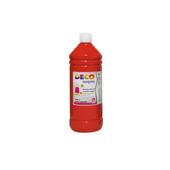 Tempera CWR Deco in flacone da 1000 ml rosso scarlatto 08808/08 main product photo
