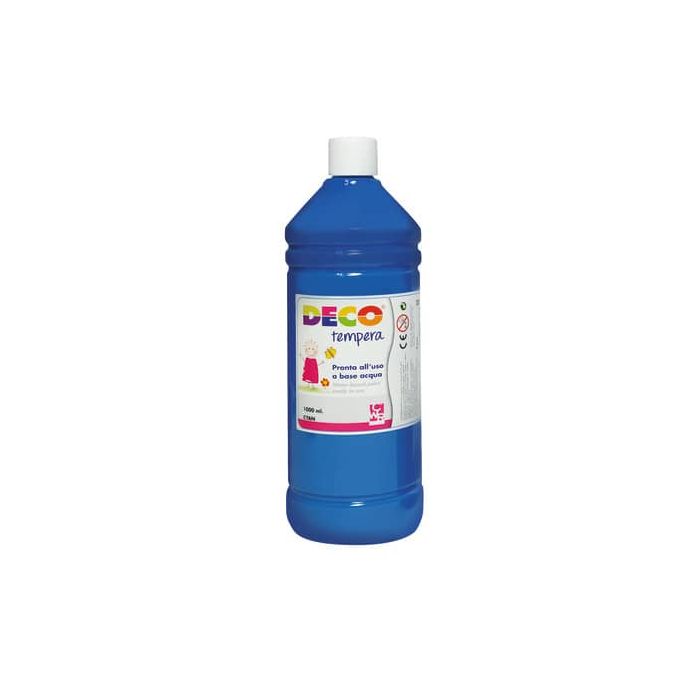 Tempera CWR Deco in flacone da 1000 ml blu cyan 08808/21 main product photo