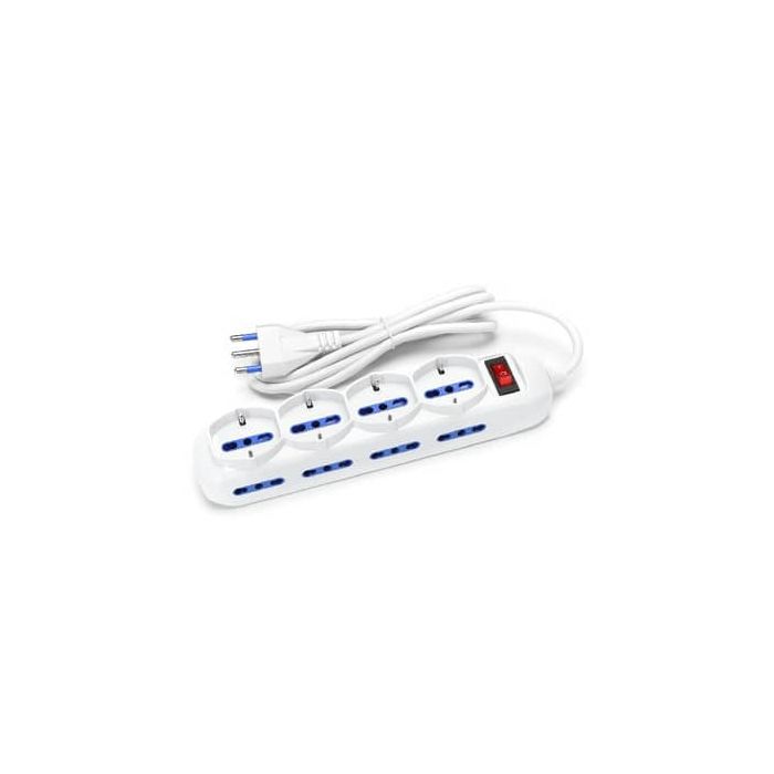 Multipresa con interruttore 16A - cavo 1,5 m - bianco Aigostar a 12 vie (P40 e P17/11) - 218324 main product photo