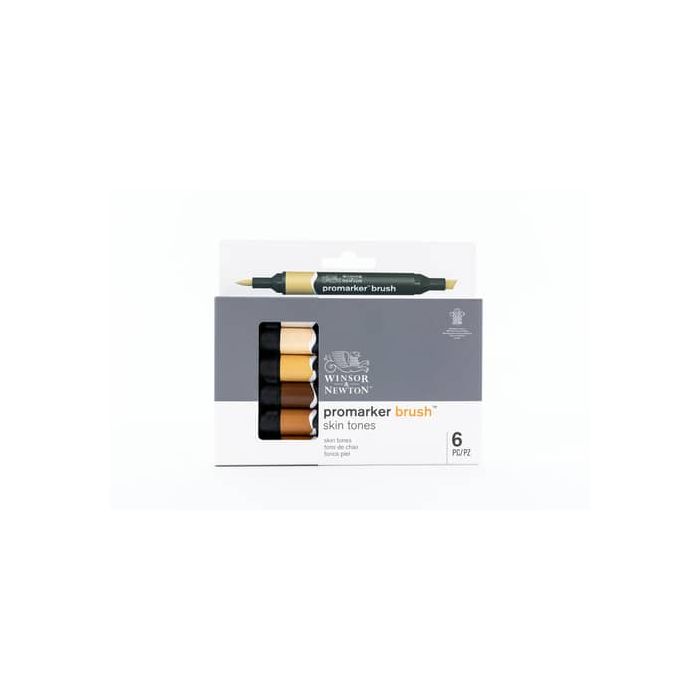Pennarelli doppia punta Winsor&Newton brush 6 colori assortiti carne - 0290127 main product photo