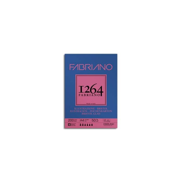 Blocco collato Fabriano Illustrazione 200 g - 50 fogli A4 - 19100654 main product photo