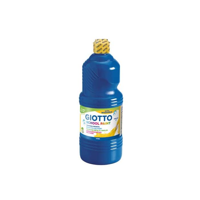 Tempera pronta Giotto School Paint in flacone 1 L blu oltremare F53551700 main product photo