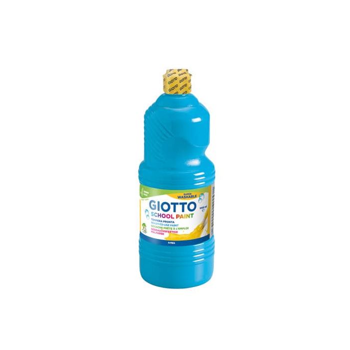Tempera pronta Giotto School Paint in flacone 1 L ciano F535515 main product photo
