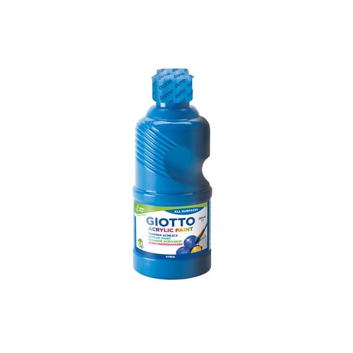 Tempera acrilica Giotto in flacone da 250 ml ciano F534015 main product photo