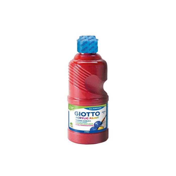 Tempera acrilica Giotto in flacone da 250 ml rosso F534008 main product photo