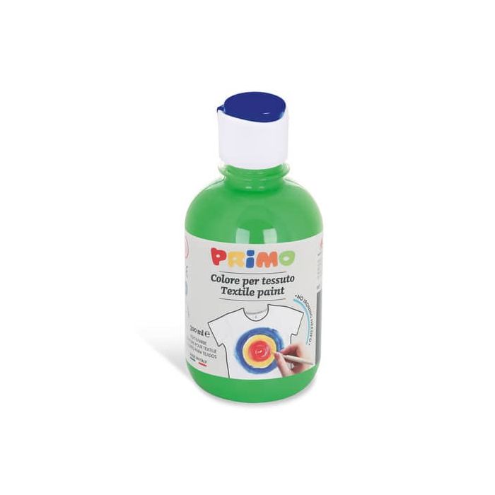 Colore per tessuto in bottiglia Primo con tappo dosatore 300 ml verde brillante - 411TX300610 main product photo