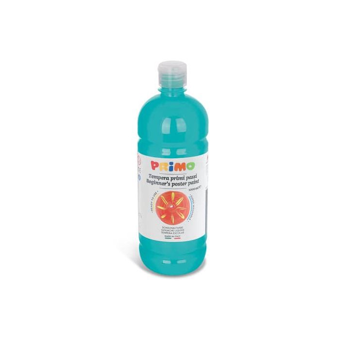 Tempera brillante in bottiglia in PET Primo Primi Passi 1000 ml turchese 204BR1000560 main product photo