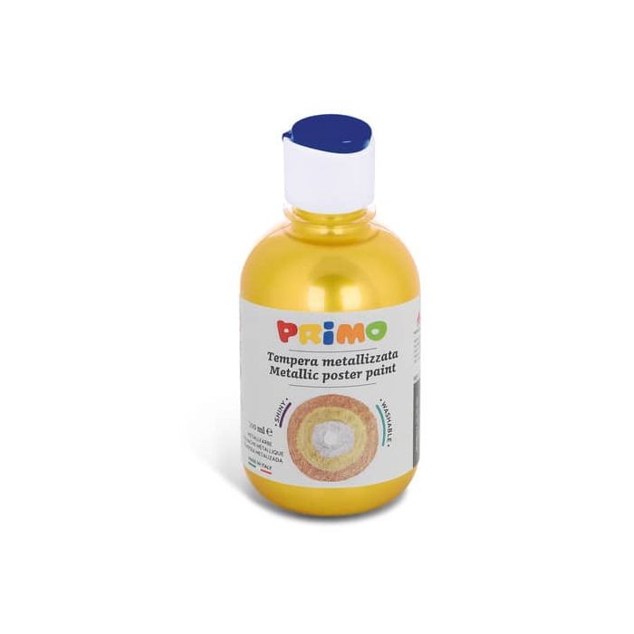 Tempera pronta metallizzata Primo con tappo misuratore 300 ml giallo 233TM300210 main product photo