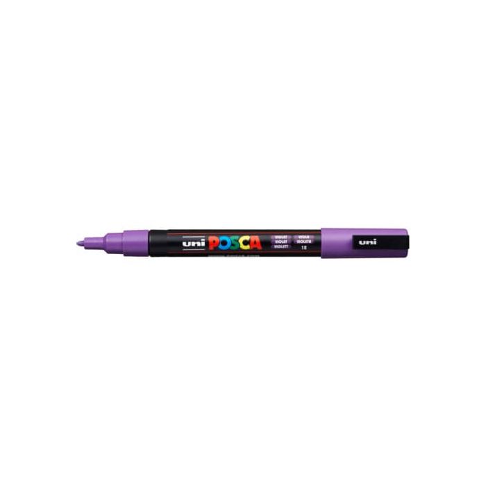 Marcatore a tempera Posca Uni-Ball punta tonda 0,9-1,3 mm viola PC3MVI main product photo