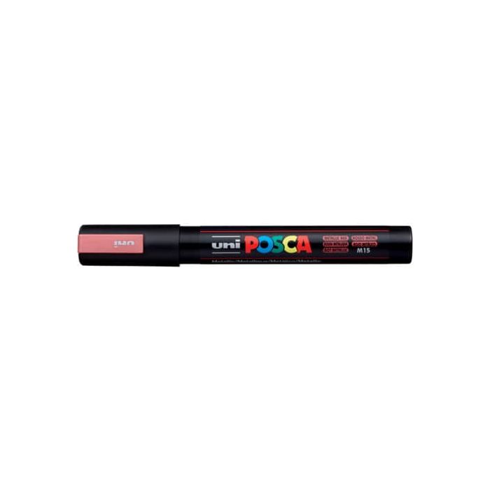Marcatore a tempera Posca Uni-Ball punta tonda 1,8-2,5 mm rosso metal PC5M ROSSO METAL main product photo