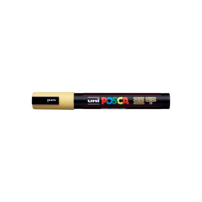 Marcatore a tempera Posca Uni-Ball punta tonda 1,8-2,5 mm giallo paglierino PC5M GL PAGLIERINO main product photo