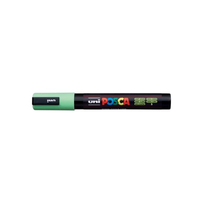 Marcatore a tempera Posca Uni-Ball punta tonda 1,8-2,5 mm verde chiaro MPC5VC main product photo