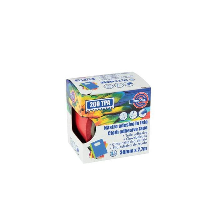 Nastro adesivo telato Eurocel formato 38x2,7 mt- colore rosso 16214314 main product photo