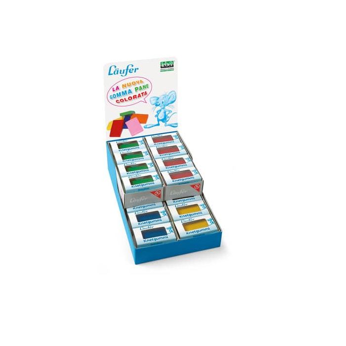 Espositore gomma pane Laufer rettangolare in colori assortiti - 32 pezzi - 9203 main product photo