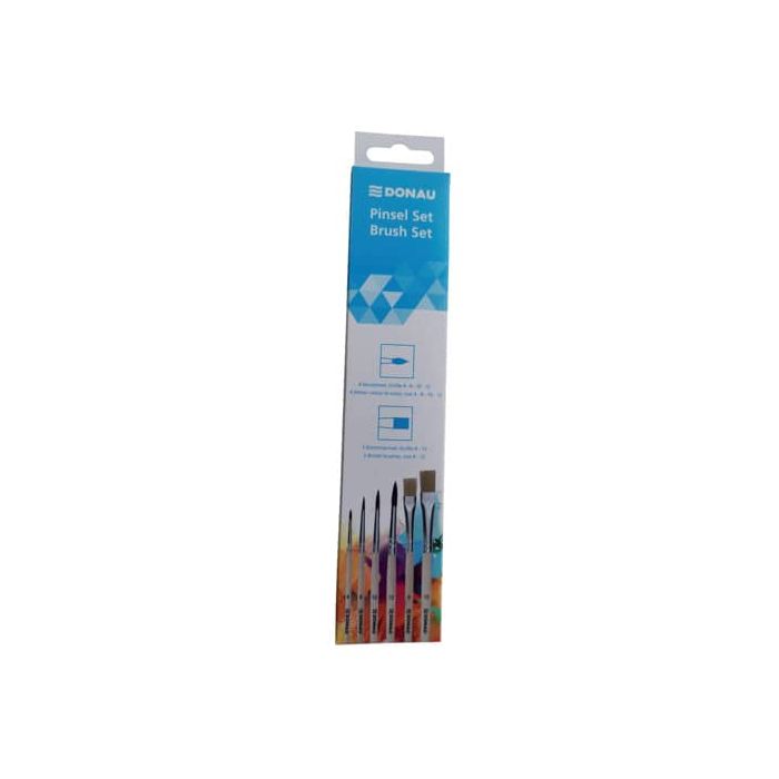 Set di pennelli scolastici Donau conf. 6 pz naturale 330227 main product photo