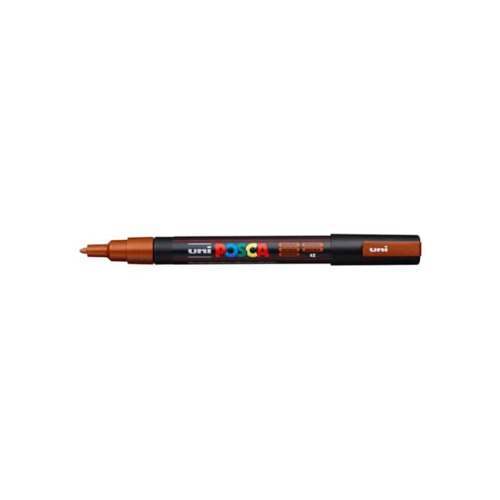 Marcatore a tempera Posca Uni-Ball punta tonda 0,9-1,3 mm bronzo PC3MBR main product photo