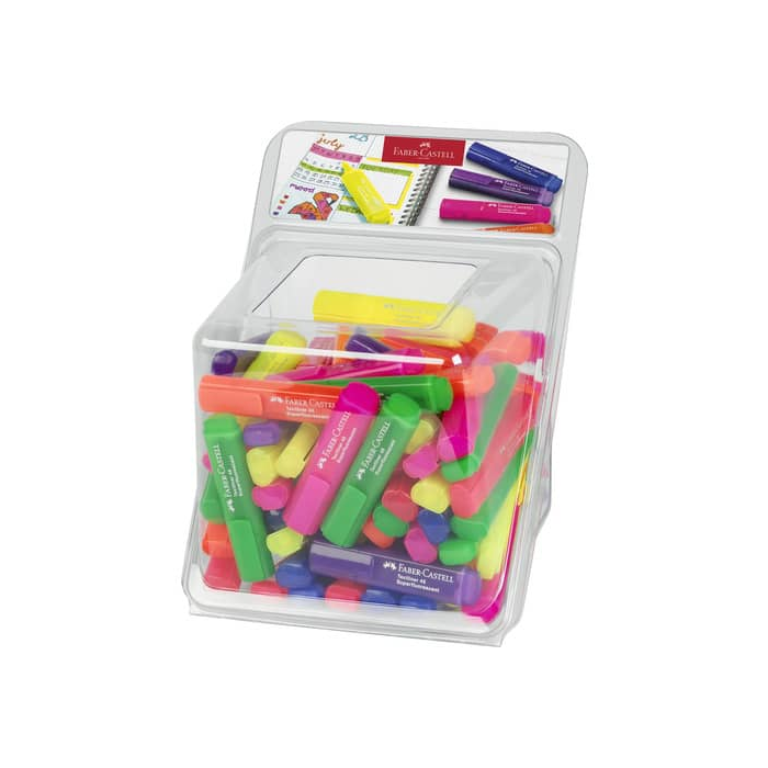 Display Faber-Castell a cubo eidenziatori Textliner - 46 pezzi - colori assortiti - 254653 main product photo