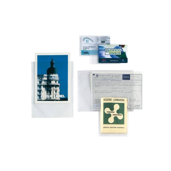 Buste a U Sei Rota Soft PP liscio - alto spessore trasparente - formato interno 10x13,5 cm Conf. 100 pezzi - 651013 main product photo