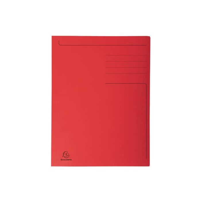 Cartelline a 3 lembi Forever® 24,5x35 cm rosso conf. 50 pezzi - 449003E main product photo