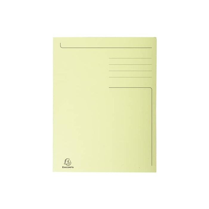 Cartelline a 3 lembi Forever® 24,5x35 cm giallo conf. 50 pezzi - 449005E main product photo