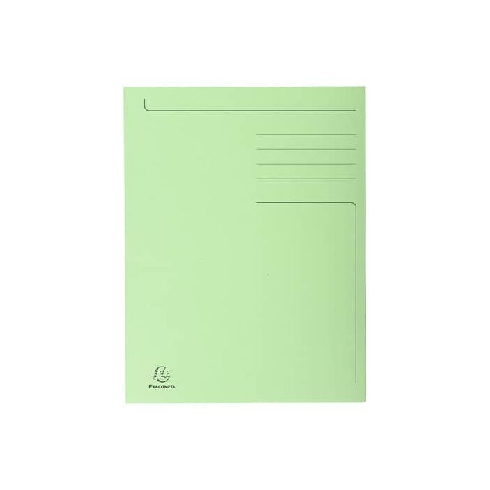 Cartelline a 3 lembi Forever® 24,5x35 cm verde conf. 50 pezzi - 449013E main product photo