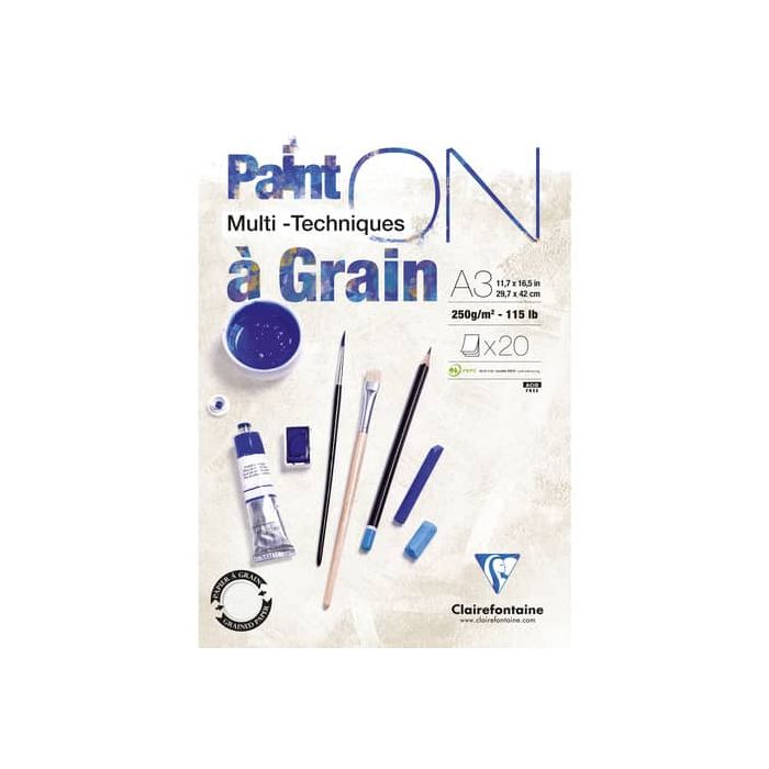 Blocco collato Clairefontaine Paint'on a grain conf. 2 pz - formato A3 - 975050C main product photo