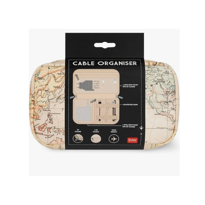 Legami - Organiser per Cavi -Custodia da Viaggio per Fili e Cavi Telefono PC, Caricabatteria, Power Bank, Borsa Piccola Portatile, 23,8 x 14 x 4,7 cm main product photo